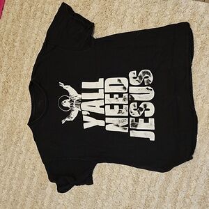 Yall need jesus large black t